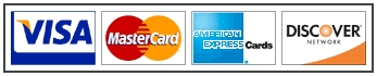 Credit Cards We Accept Visa, Mastercard, Discover and American
Express